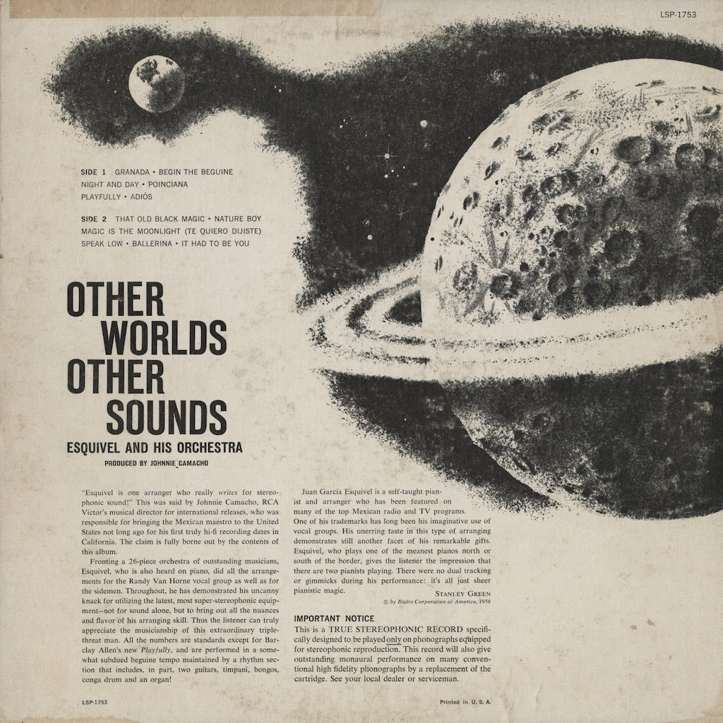Esquivel / エスキヴェル / Other Worlds Other Sounds (LSM-1753) US RCA LIVING STEREO