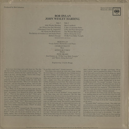 Bob Dylan / ボブ・ディラン / John Wesley Harding (CL 2804) 2-EYE MONO