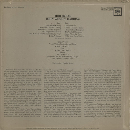 Bob Dylan / ボブ・ディラン / John Wesley Harding (CL 2804) 2-EYE MONO