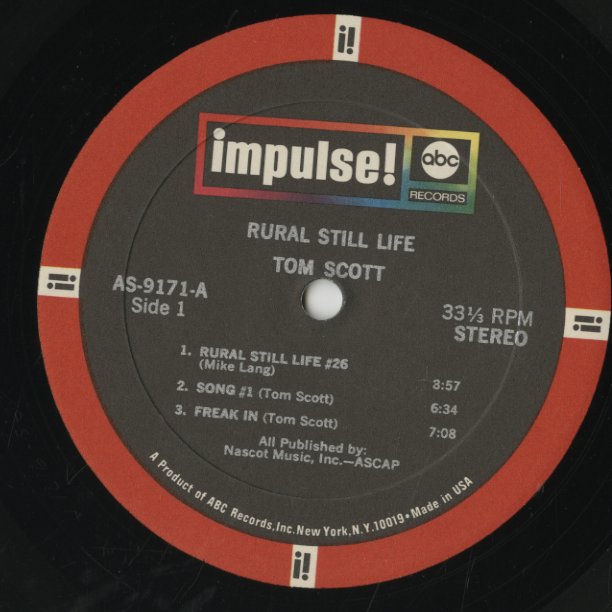 Tom Scott / トム・スコット / Rural Still Life (A-9171)