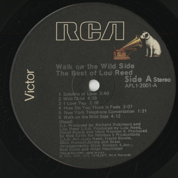 Lou Reed / ルー・リード / Walk On The Wild Side (The Best Of Lou Reed) (APL1-2001A)