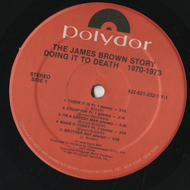 James Brown / ジェイムス・ブラウン / The James Brown Story Doing It To Death 1970-1973 (422 821 232 1Y 1)