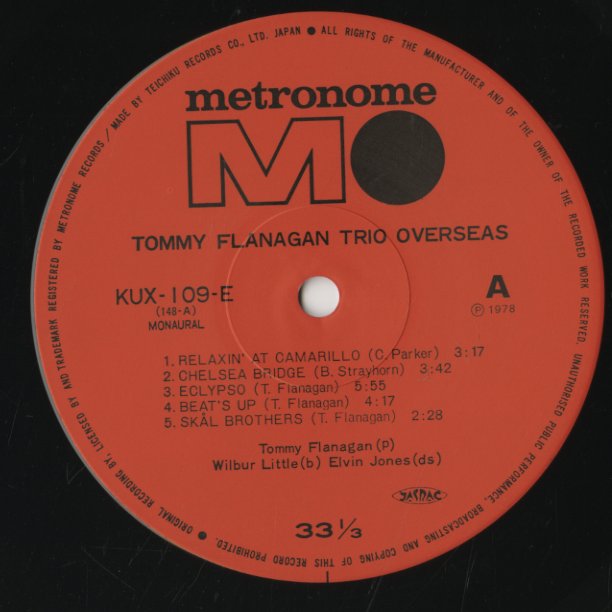 Tommy Flanagan / トミー・フラナガン / Overseas (KUX-109-E)