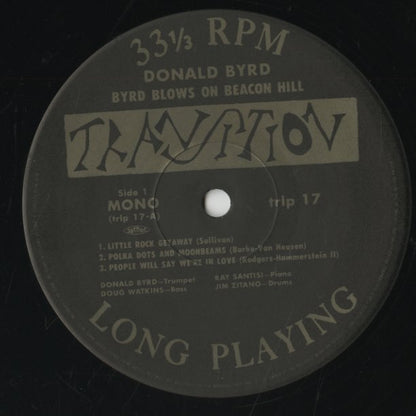 Donald Byrd / ドナルド・バード / Byrd Blows On Beacon Hill (TRLP17)