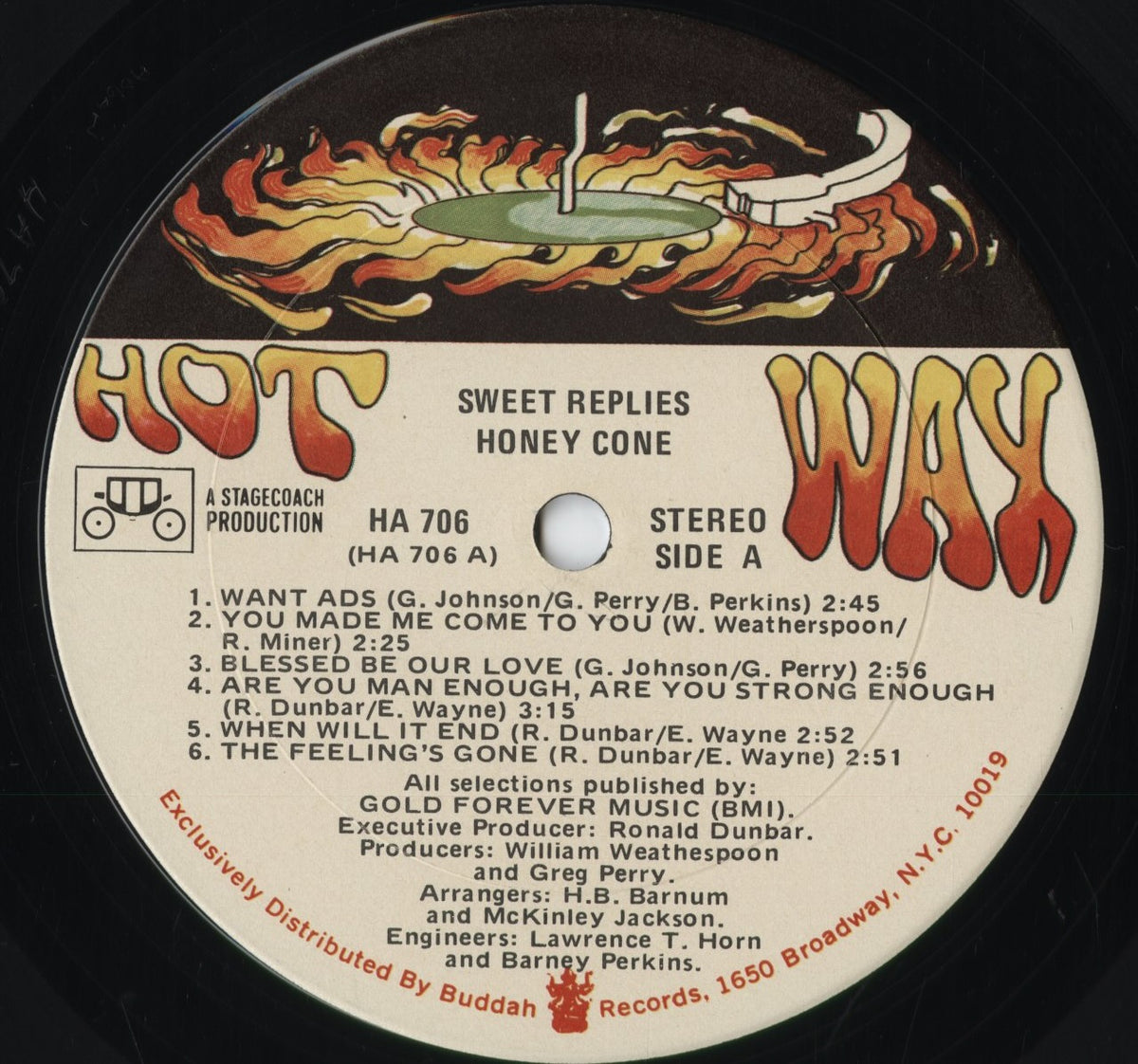 Honey Cone - Sweet Replies (HA706) 1971 US Hot Wax｜中古LP