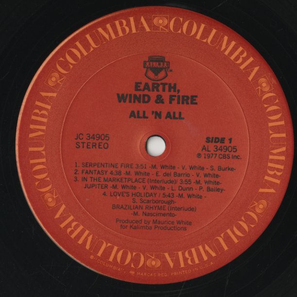 Earth Wind & Fire / アース・ウィンド&ファイア / All N' All (JC34905)