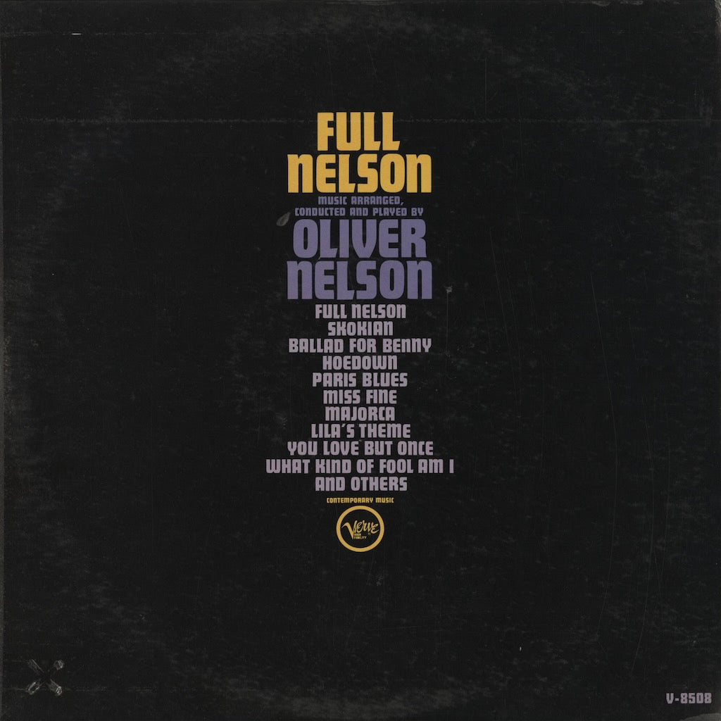 Oliver Nelson - Full Nelson LP 1963 US Verve モーダルジャズ MONO