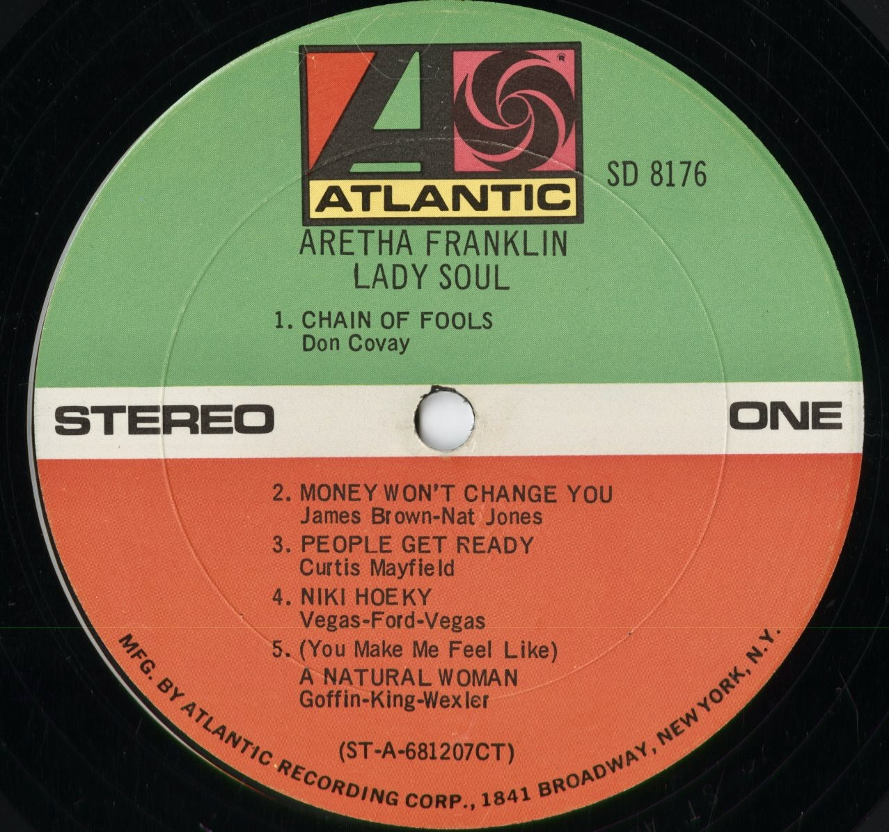 アレサフランクリン 名盤 レコード レディソウル USオリジナル盤 アレサ・フランクリン / Aretha Franklin『Lady Soul』(SD 8176) US