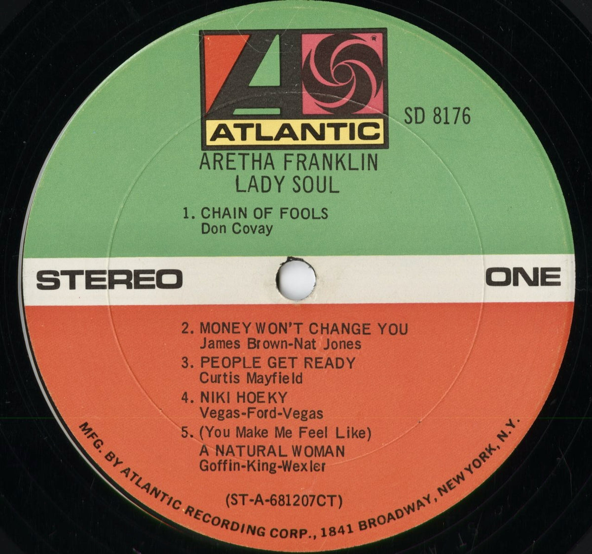 Aretha Franklin - Lady Soul (SD 8176) 1969 US Atlantic｜中古LP