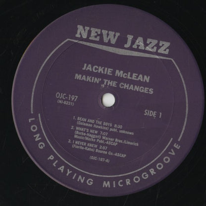 Jackie McLean / ジャッキー・マクリーン / Makin' The Changes (OJC-197)