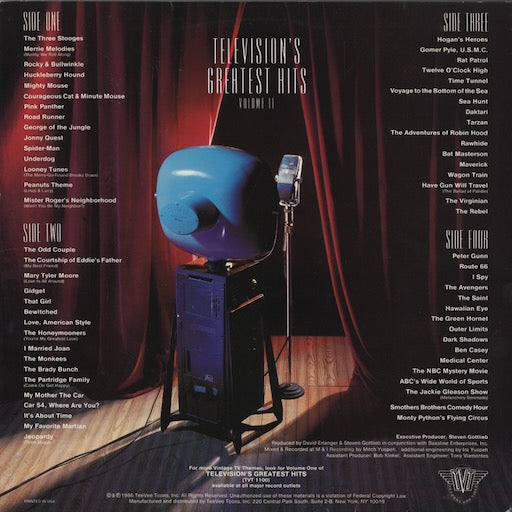 Various - Television's Greatest Hits Volume 2 (65 TV Themes! From The 50's And 60's) (TVT 1200) 1985 US TeeVee Toons Inc｜中古LP