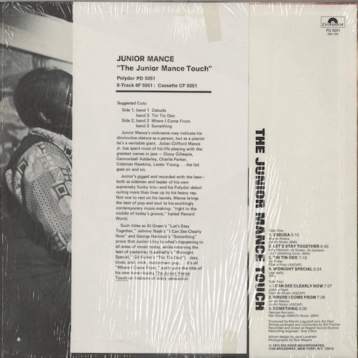 Junior Mance – The Junior Mance Touch (PD 5051) 1973 US Polydor｜中古LP