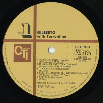 Astrud Gilberto / アストラッド・ジルベルト / Gilberto With Turrentine (LAX-3179)