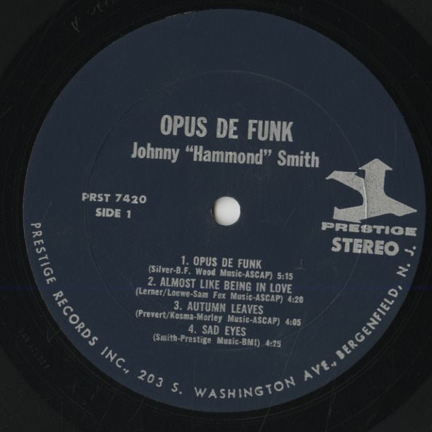 Johnny Hammond Smith / ジョニー・ハモンド・スミス / Opus De Funk (PR7420)