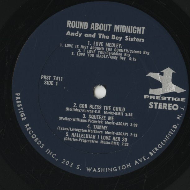 Andy And The Bey Sisters / アンディ・アンド・ザ・ベイ・シスターズ / 'Round Midnight (PR 7411)