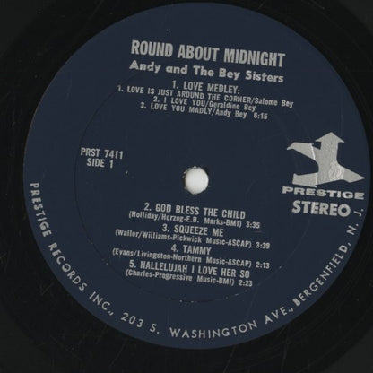 Andy And The Bey Sisters / アンディ・アンド・ザ・ベイ・シスターズ / 'Round Midnight (PR 7411)