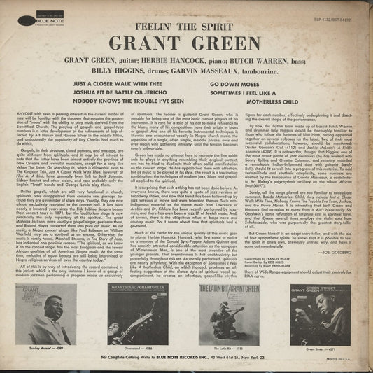 Grant Green / グラント・グリーン / Feelin' The Spirit (BST84132) 1970 US Blue Note