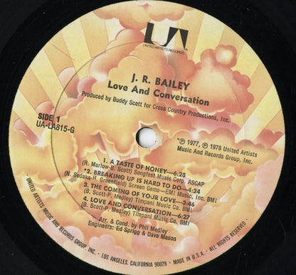J.R. Bailey - Love & Conversation (UA-LA815-G) 1977 US United Artists｜中古LP