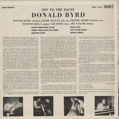 Donald Byrd / ドナルド・バード / Off To The Races (BST 84007) 1972 US Blue Note - UA