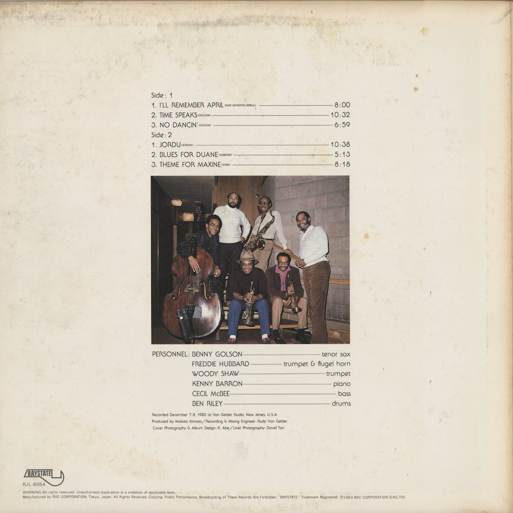 Benny Golson With Freddie Hubbard And Woody Shaw - Time Speaks (RJL-8054) LP 1983 JPN Baystate｜中古LP