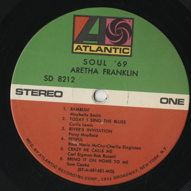 Aretha Franklin / アレサ・フランクリン / Soul '69 (SD8212) – VOXMUSIC WEBSHOP