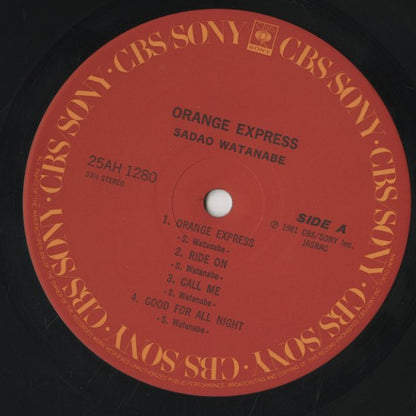 Sadao Watanabe - Orange Express (25AH 1280) LP 1981 JPN CBS/Sony｜中古LP