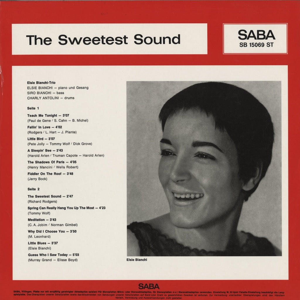 Elsie Bianchi / エルシー・ビアンチ / The Sweetest Sound (180g) (159 619-1)