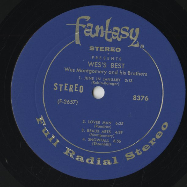 Wes Montgomery / ウェス・モンゴメリ / Wes's Best (8376)