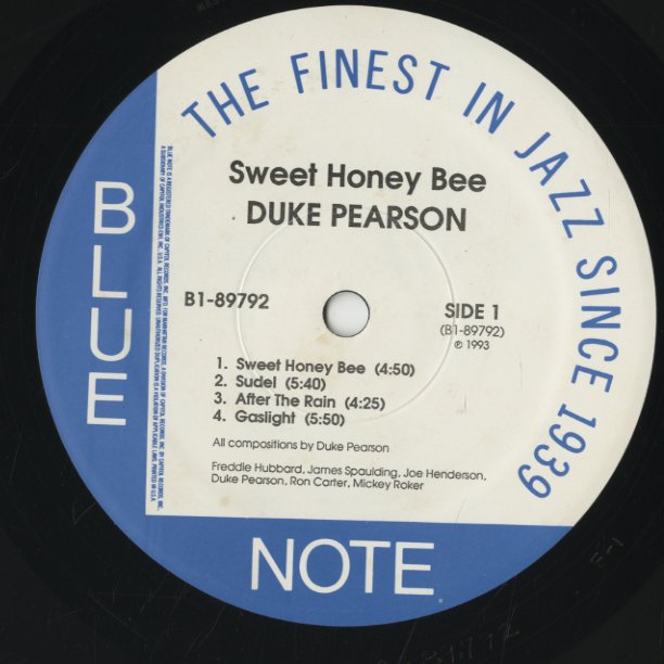 Duke Pearson / デューク・ピアソン / Sweet Honey Bee (0777 7 89792 2 10)