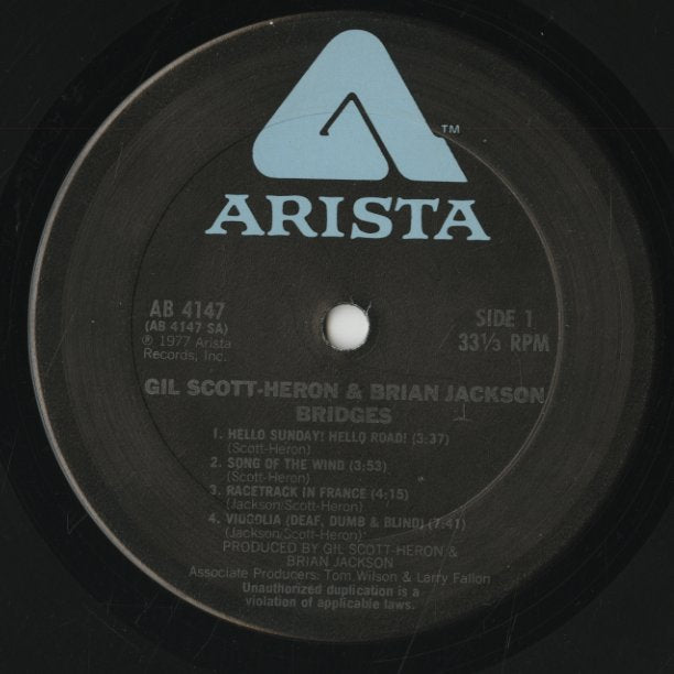 Gil Scott Heron / ギル・スコット・ヘロン＆ブライアン・ジャクソン / Bridges (AB 4147)