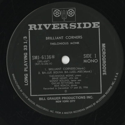 Thelonious Monk / セロニアス・モンク / Brilliant Corners (SMJ-6136M)