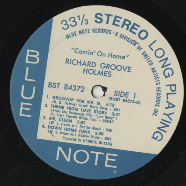 Richard Groove Holmes / リチャード・グルーヴ・ホルムズ / Comin' On Home (BST-84372)