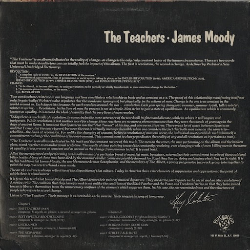 James Moody - The Teacher (PLP 6) LP 1970 US Perception｜中古LP
