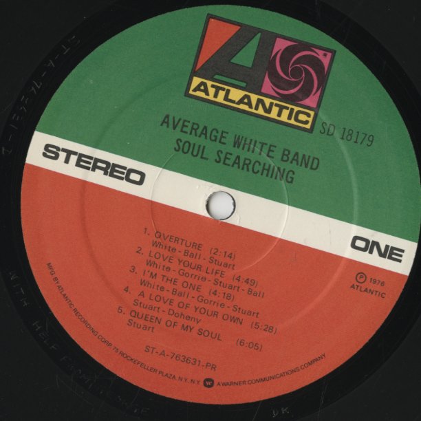 Average White Band / アヴェレージ・ホワイト・バンド / Soul Searching (SD 18179)