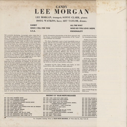 【LP】LEE MORGAN　CANDY ブルーノート　動作確認済みリーモーガン Candy : Lee Morgan | HMV&BOOKS online - TOJJ-6507