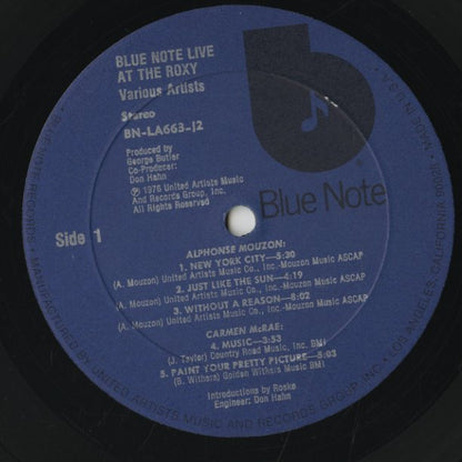 V.A./ Blue Note Live At The Roxy / ブルーノート・ライヴ・アット・ロキシー / Donald Byrd - Ronnie Laws (BN LA 663 J2)
