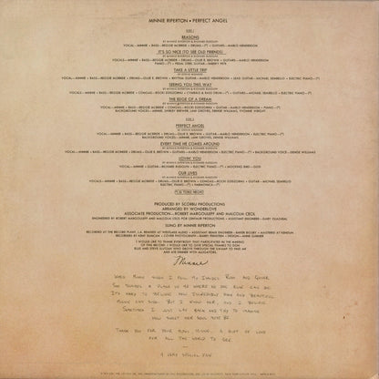 Minnie Riperton - Perfect Angel (KE 32561) 1974 US Epic｜中古LP