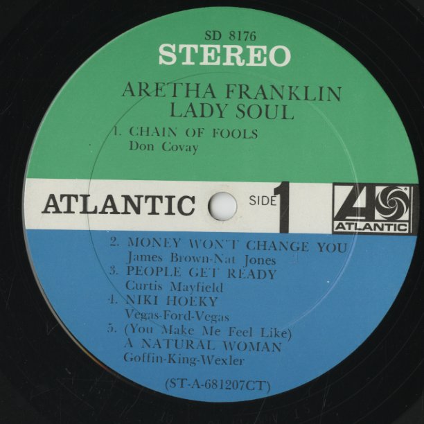 Aretha Franklin / アレサ・フランクリン / Lady Soul (SD 8176)