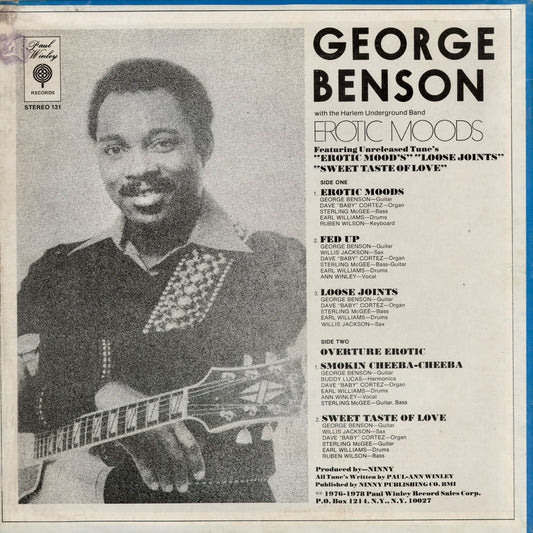 George Benson - Erotic Moods (L.P. 131) 1978 US Paul Winley｜中古LP