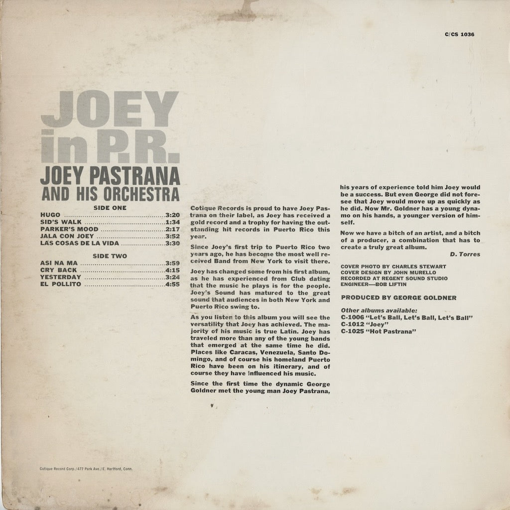 Joey Pastrana / ジョーイ・パストラーナ / Joey In P.R. (C-1036)