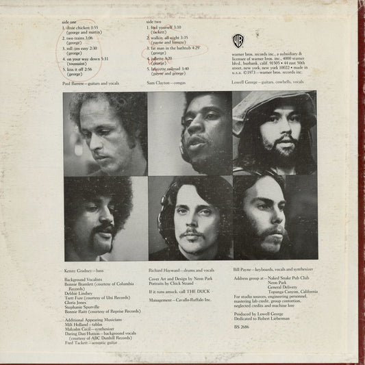 Little Feat - Dixie Chicken (BS 2686) 1976 US Warner Bros.｜中古LP