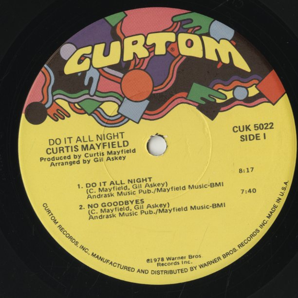 Curtis Mayfield / カーティス・メイフィールド / Do It All Night (CUK5022)