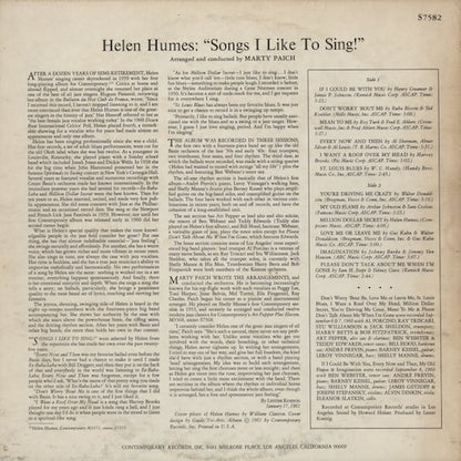 Helen Humes - Songs I Like To Sing! (S7582) LP early 1970's US Contemporary｜中古LP