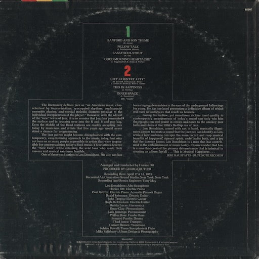 Lou Donaldson - Sassy Soul Strut (SW 95207) 1973 US Blue Note｜中古LP