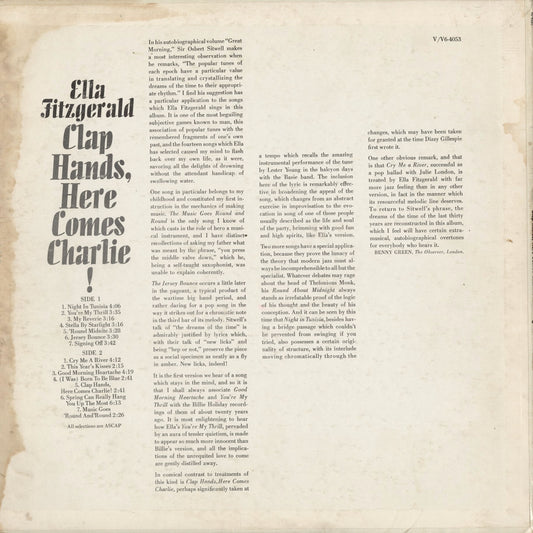 Ella Fitzgerald - Clap Hands Here Comes Charlie! (V6-4053) 1961 US Verve｜中古LP