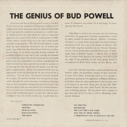 Bud Powell - The Genius Of Bud Powell (MV 2545) LP 1976 JPN Verve｜中古LP