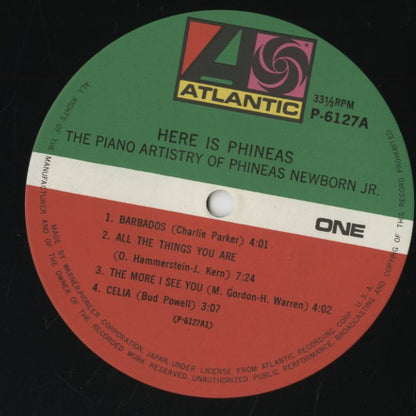 Phineas Newborn Jr. / フィニアス・ニューボーン・ジュニア / Here is Phineas (P-6127)