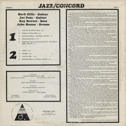 Herb Ellis, Joe Pass, Ray Brown, Jake Hanna - Jazz/Concord (CJS-1) LP 1974 US Concord Jazz｜中古LP