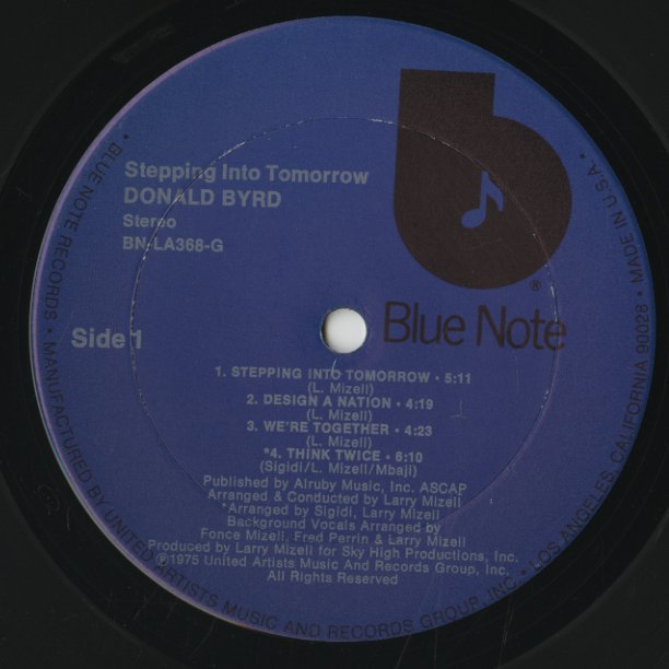 Donald Byrd / ドナルド・バード / Stepping Into Tomorrow (BN-LA368-G)