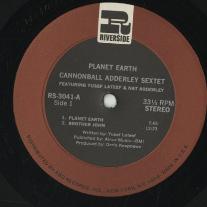 Cannonball Adderley / キャノンボール・アダレイ / Planet Earth (RS-3041)